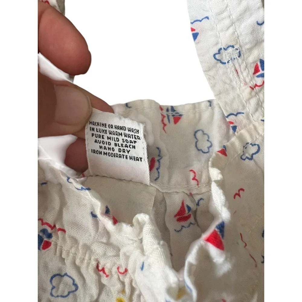 Jet Set Sailboat Romper 18M‎ Vintage Toddler One Piece Sunsuit Made In Hong Kong